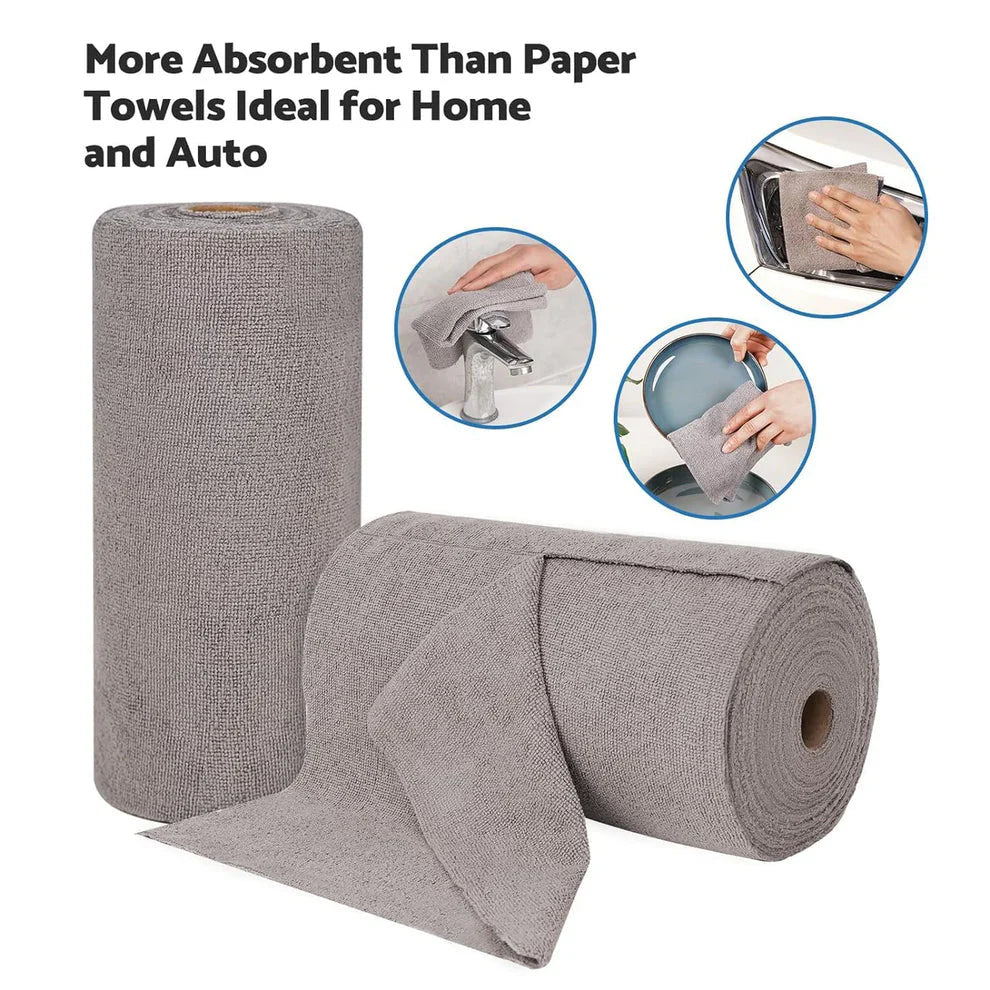 Microfiber Cleaning Cloth Roll – (20 Sheets) Reusable & Super Absorbent - Image 7
